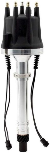 Allstar Performance High Distributors ALL81218 Distributor, Male HEI, Magnetic Pickup, Mechanical Advance, Black Cap, Chevy, Big/Small Block, Each thumbnail 1