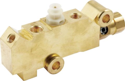 Allstar Performance Brake Combination Valves ALL41042 Valve, Brass, Natural, Disc/Disc Brakes, Each