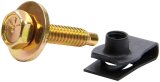 Allstar Performance Body Bolt Kits with Clips ALL18559-50 Bolt, Clips, Steel, Gold Iridited, 1/4 in.-20 Thread, 1 1/8 Length, Set of 50 thumbnail 1