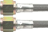 Allstar Performance Braided Steel Lines ALL46400-20 Brake Lines, Stainless Steel, - 4 AN, Straight, Female Threads, 20.00 in. Length, Each thumbnail 1
