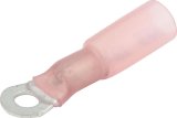 Allstar Performance Terminal Connectors ALL76061 Electrical Wiring Connectors, Tin Plated Copper, #6 Stud Ring with Shrink Sleeve, Male, 18-22 Gauge, Set of 10 thumbnail 1