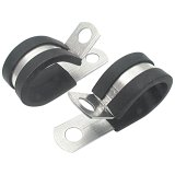 Allstar Performance Aluminum Line Clamps ALL18304-50 Hose Mounting Clamps, Cushioned, Aluminum, Natural, One 5/8 in. Diameter Hole, Set of 50 thumbnail 2