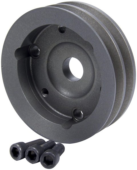 Allstar Performance Crankshaft Pulleys ALL31094 Premium aluminum pulleys accept 1/2 in wide performance grade v-belts.