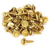 Allstar Performance Body Bolts ALL16554-50 Fasteners, Bolts, Hex Head, 1/4 in.-20 Thread Size, 1.125 in. Length, Steel, Gold Iridited, Set of 50 thumbnail 1