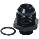 Allstar Performance AN Flare Adapter Fittings ALL49852 and Adapters, Fittings, Straight, Aluminum, Black, -12 Male AN, -8 Male Straight Cut O-ring, Each thumbnail 1