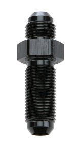 Allstar Performance Bulkhead Fittings ALL49612 Fitting, Bulkhead, Aluminum, Black Anodized, Straight, -6 AN, Male Threads, Each thumbnail 2