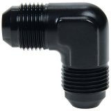 Allstar Performance AN Flare Adapter Fittings ALL49722 Fitting, Adapter, Union, Aluminum, Black Anodized, 90 Degree, -6 AN, Female Threads, Each thumbnail 2