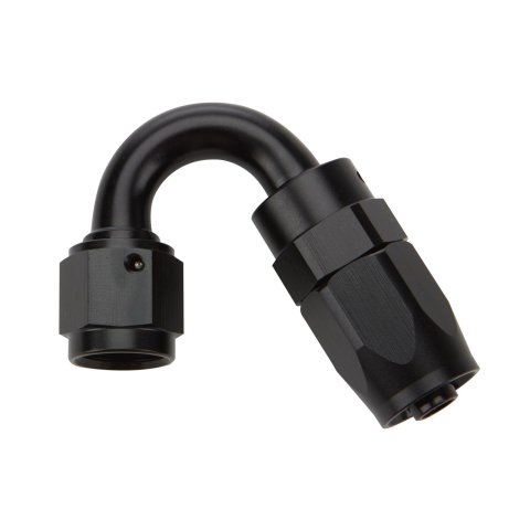 Allstar Performance Hose Ends ALL49373 Fitting, End, 150 Degree, -8 AN to -8 AN Female, Aluminum, Black, Each