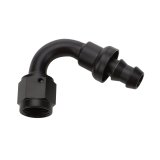 Allstar Performance Hose Ends ALL49465 End Pushlock Black Aluminum 120 Deg Elbow -12 thumbnail 1