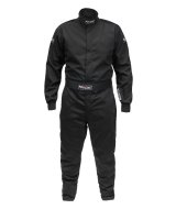 Allstar Performance Single-Layer Driving Suits ALL931014 Suit, One-Piece, Single Layer, Pyrovatex, Men's Large, SFI 3.2A/1, Black, Each thumbnail 1