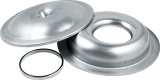 Allstar Performance Aluminum Air Cleaners ALL26095 Cleaner, Round, Aluminum, Natural, 14 in. Diameter, Offset Base, 1 1/2 in. Drop, 5 1/8 in. Dia. Base, Each thumbnail 1