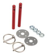 Allstar Performance Hood Pin Kits ALL18481 Pins, Torsion Pin-Style, 3.500 in. Long, 3/8 in. Diameter, Aluminum, Red Anodized, Kit thumbnail 2