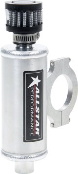 Allstar Performance Mini Breather Tanks ALL36140 Oil Tank, Round, Aluminum, Natural, Universal, Each thumbnail 2