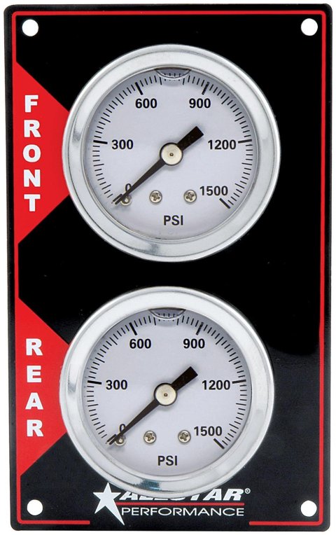 Allstar Performance Brake Bias Gauges ALL80170 Gauge Panel, Bias, Front/Rear, 0-1000 psi, Vertical, Kit