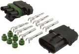 Allstar Performance Weatherpack Connectors ALL76267 Weather Pack Wiring Connector, 3-Wire, Male, Female, Each thumbnail 1