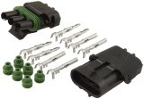 Allstar Performance Weatherpack Connectors ALL76267 Weather Pack Wiring Connector, 3-Wire, Male, Female, Each thumbnail 2