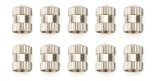 Allstar Performance Valve Stem Caps ALL99151 Caps, Standard Type, Flat, Stainless Steel, Natural, Set of 10 thumbnail 1