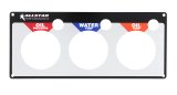 Allstar Performance Gauge Panels ALL80126 Panels, Three Type, Designed for Oil Pressure, Water Temperature, and Oil Temp. Gauges, Aluminum, Black/Silver, 10.50 in. Length, Each thumbnail 2