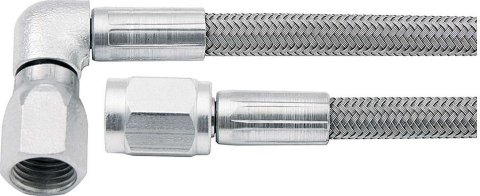 Allstar Performance Braided Steel Lines ALL46302-36 Brake Line, Stainless Steel, 36 in. Length, -3 AN Hose, -3 AN Female, -3 AN 90 Degree Female, Each thumbnail 2