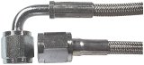 Allstar Performance Braided Steel Lines ALL46312-18 Brake Lines, Stainless Steel, -4 AN, Straight, 90 Degree, Female Threads, 18.00 in. Length, Each thumbnail 2