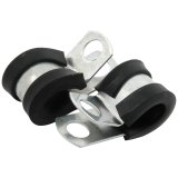 Allstar Performance Aluminum Line Clamps ALL18302-50 Hose Mounting Clamps, Cushioned, Aluminum, Natural, One 3/8 in. Diameter Hole, Set of 50 thumbnail 2