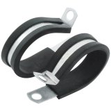 Allstar Performance Aluminum Line Clamps ALL18308-50 Hose Mounting Clamps, Cushioned, Aluminum, Natural, One 1 1/4 in. Diameter Hole, Set of 50 thumbnail 2