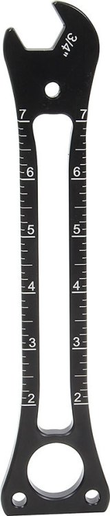 Allstar Performance Wheelie Bar Wheel Wrenches ALL11195 Wrench, Adjusting, 3/4 in. Size, Open End, 9 in. Length, Aluminum, Blue Anodized, Each thumbnail 2