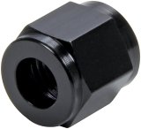 Allstar Performance Tube Nuts ALL50321 Nut, -4 AN, 1/4 in. Tubing, Black Anodized, Pair thumbnail 1