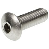 Allstar Performance Button Head Bolts ALL16920 Bolt, Head, Stainless Steel, Natural, 8-32 Thread, 0.500 in. Underhead Length, Set of 25 thumbnail 2
