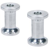 Allstar Performance Hourglass Spacers ALL18816 Spacers, Spacers, Aluminum, Natural, 5/16 in. I.D. X 1 in. O.D. X 1-1/2 in., Pair thumbnail 1