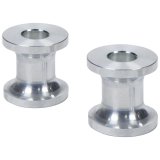 Allstar Performance Hourglass Spacers ALL18824 Spacers, Spacers, Aluminum, Natural, 3/8 in. I.D. X 1 in. O.D. X 1 in., Pair thumbnail 1