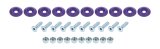 Allstar Performance Countersunk Bolt Kits ALL18687 Hardware, Kit Purple 10pk thumbnail 1