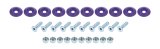 Allstar Performance Countersunk Bolt Kits ALL18687 Hardware, Kit Purple 10pk thumbnail 2