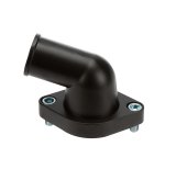 Allstar Performance Chevy Aluminum Water Necks ALL30273 and Thermostat Housings, 75 Degree, Swivel Style, Aluminum, Black Powdercoated, Matte Finish, O-ring Seal, with Hardware, Each thumbnail 2