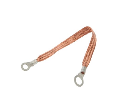 Allstar Performance Ground Straps ALL76329-9 Copper Strap with 1/4" and 3/8" Ring Terminals 9"