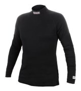 Allstar Performance Fire Retardant Underwear Shirts ALL926112 Top SFI 3.3 FR Black Medium thumbnail 1