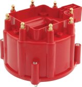 Allstar Performance Distributor Caps ALL81204 Caps, Brass, Red, Clamp Down, Male/HEI, Chevrolet, Each thumbnail 1