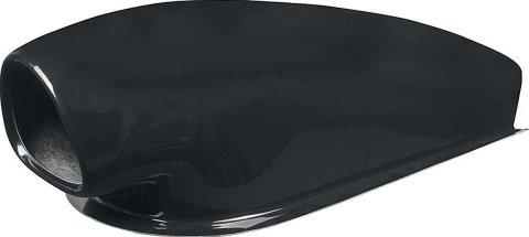 Allstar Performance Aero Scoops ALL23282 Hood Scoop, Style, Functional, Quick-release, Fiberglass, Black Gelcoat, D-shaped Opening, Each
