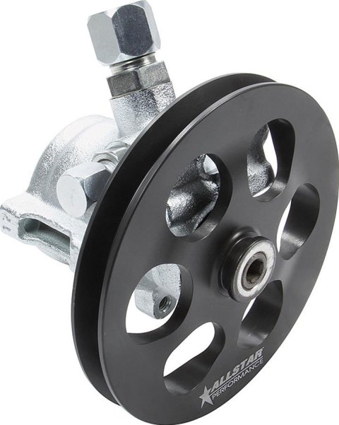 Allstar Performance Power Steering Pumps with Pulley ALL48252 Pump, GM Type 2, -6 AN Outlet, -10 AN Inlet, 3 GPM, V-Belt Pulley, Each