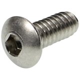 Allstar Performance Button Head Bolts ALL16922 Bolt, Head, Stainless Steel, Natural, 10-24 Thread, 0.500 in. Underhead Length, Set of 25 thumbnail 1