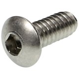 Allstar Performance Button Head Bolts ALL16922 Bolt, Head, Stainless Steel, Natural, 10-24 Thread, 0.500 in. Underhead Length, Set of 25 thumbnail 2