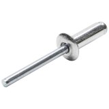 Allstar Performance Small Head Rivets ALL18000 Rivets, Silver, Steel, Aluminum, Size 3/16 in., Diameter 3/8 in., Grip Range 0.250-0.375 in., Set of 250. thumbnail 1