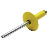 Allstar Performance Large Head Rivets ALL18016 Rivets, Yellow, Steel, Aluminum, Size 3/16 in., Diameter 5/8 in., Grip Range 0.250-0.375 in., Set of 250. thumbnail 2