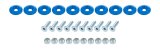 Allstar Performance Countersunk Bolt Kits ALL18683 Body Fasteners, Plastic Kit 1/4 in x 1 in, Blue thumbnail 1