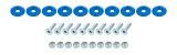 Allstar Performance Countersunk Bolt Kits ALL18683 Body Fasteners, Plastic Kit 1/4 in x 1 in, Blue thumbnail 2
