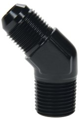 Allstar Performance AN to NPT Adapter Fittings ALL49532 Fitting, Adapter, NPT, 45 Degree, Aluminum, Black Anodized, -3 AN, Male 1/8 in. NPT, Each thumbnail 1