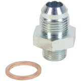 Allstar Performance AN Flare Adapter Fittings ALL50915 and Adapters, Fittings, Straight, Steel, Zinc Color, -8 Male AN, 5/8 in.-18 UNF Male Threads, Each thumbnail 2