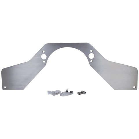 Allstar Performance Front Motor Plates ALL38142 Plates, Front-mount Position, Aluminum, Natural, 24.250 in. Width, 8.50 in. Height, Frame Saddles, Chevrolet, Small Block, Each