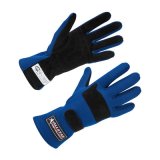 Allstar Performance Double-Layer SFI 3.3/5 Driving Gloves ALL915025 Gloves, Double Layer, SFI-3.3/5, Aramid, Blue/Black, X-Large. Pair thumbnail 2