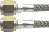 Allstar Performance Braided Steel Lines ALL46400-16 Brake Hoses, Individual, Brake Lines, Assembled, -4 AN, Stainless Outer, Straight -4 AN Female Threads Ends, 16 in. Length, Each thumbnail 1